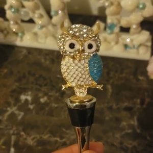 Multicolored Owl Wine Stopper Topper